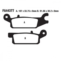 Bremsbelag EBC FA443TT Vorne Links FüR Yamaha YFM 700 Fwad Fgpw Grizzly EPS 2007