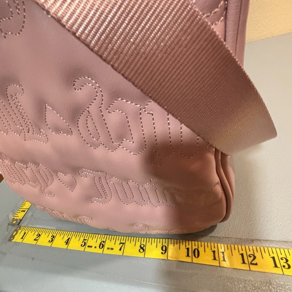 Juicy Couture розовый Рози ночь спортивная Weekender большая сумка выстеганная логотип новый - Изображение 4 из 4