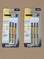 2 PACKS BLACK & DECKER PIRANHA U-SHANK JIGSAW BLADES FINE CUT FOR WOOD
