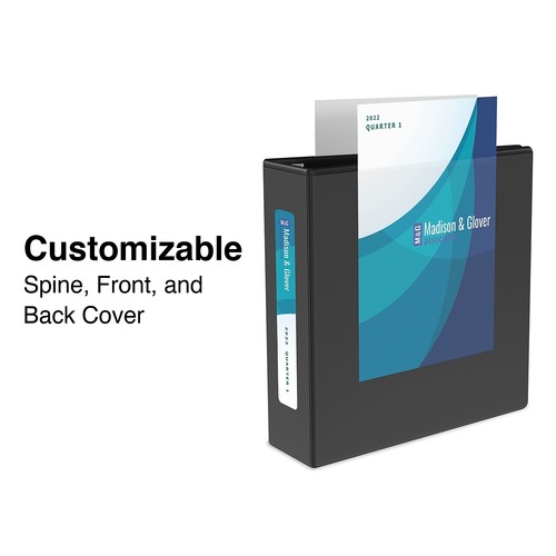Staples Heavy Duty 1" 3-Ring View Binder Black (24664) 82701 - Picture 2 of 6