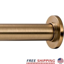 Tension Curtain Rod Adjustable Heavy Duty Non-slip Metal Shower Windows New