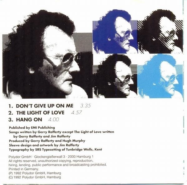 Gerry Rafferty - Don't give up on me; 3 Track MCD - Bild 2 von 3