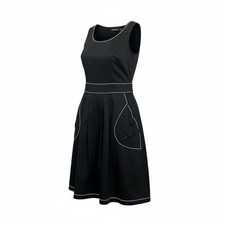 Love Moschino Women's Tea Length Dress Size‎ 8 Black Cotton