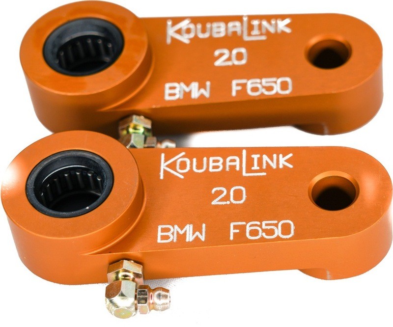 Kit de rabaissement Koubalink premium orange de 50.8 mm pour BMW F650 Funduro