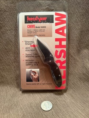 Kershaw Chive 1600X Ken Onion Assisted Opening Pocket Knife NIB Sealed USA