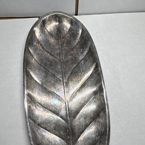 International Silver Company Leaf Silverplated Serving Tray Dish 8151 - Afbeelding 4 van 9