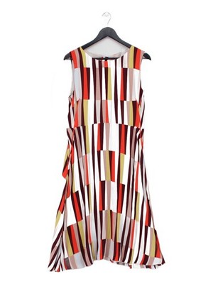 Jasper Conran Midikleid A-Linie UK14 in Multi