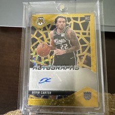 Devin Carter 2024-25 Panini Mosaic Gold Fast Break RC Auto Mosaic /10 RAM-DAV