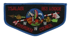 Tsalagi Lodge 163 Cherokee Council NC S7.3 Flap Blue Bdr