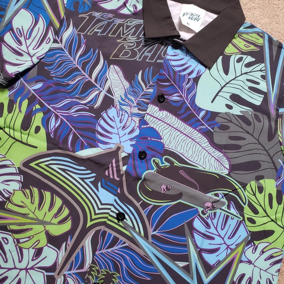 Camisa abotonada nueva sin etiquetas Tampa Bay Devil Rays talla XL para hombre Hawaiian Stadium Giveaway Foto 2 de 4