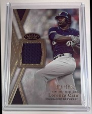 2020 Topps Tier One Lorenzo Cain Relics /395 #T1R-LC MEM Brewers