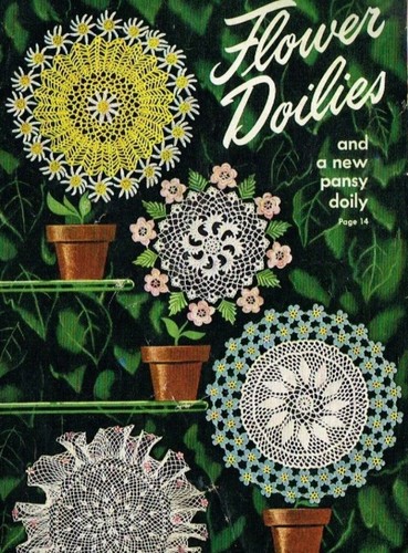 Folleto con patrón de tapetes de flores libro estrella 64 años 40 vintage