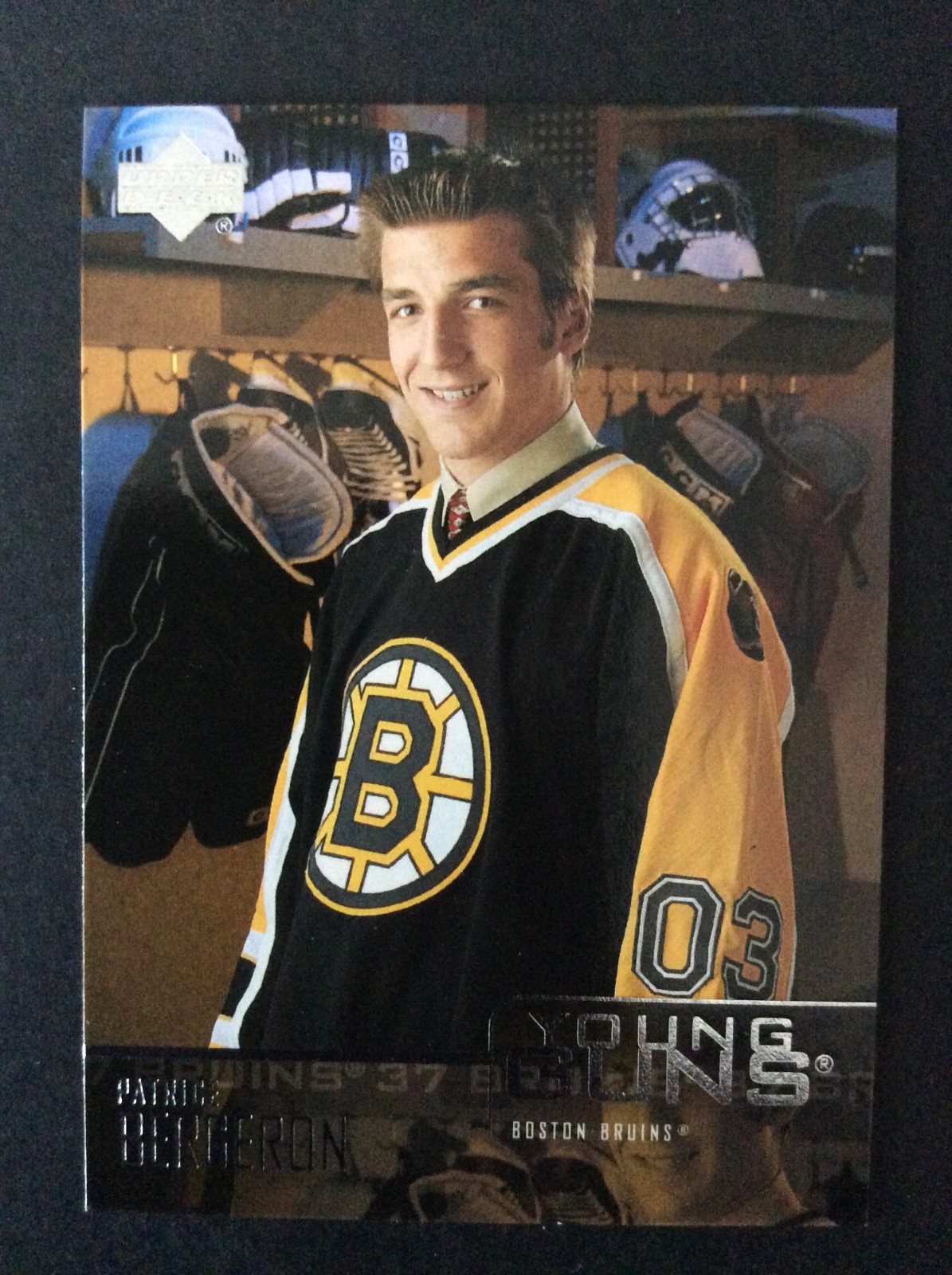 2003-04 Upper Deck Hockey Young Guns Rookie #204 Patrice Bergeron Ref1