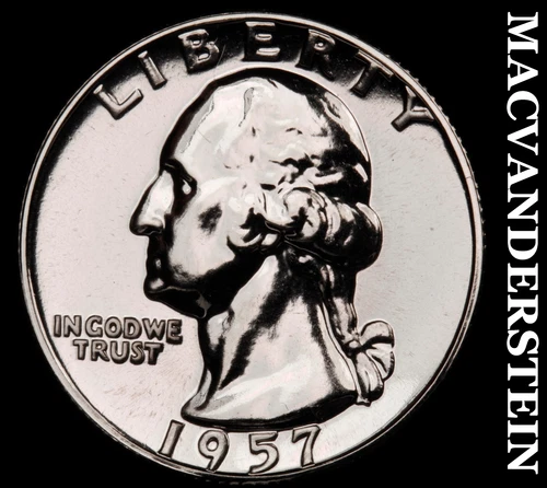 1957 Silver Washington Quarter - Choice Gem Proof  Lustrous  #G8399