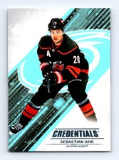 #20 2024-25 Upper Deck Credentials BASE { Sebastian Aho Hurricanes