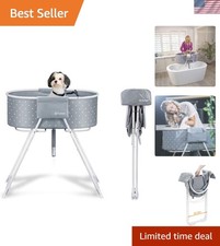 Little Dipper Elevated Dog Bath Tub  Grooming Station - Foldable  Portable