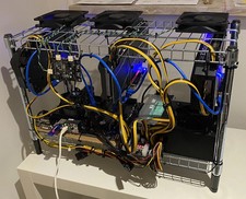 Open Air Mining Rig Rahmen f&uuml;r bis zu 6 GPUs &ndash; Metallgestell f&uuml;r DIY Mining & KI