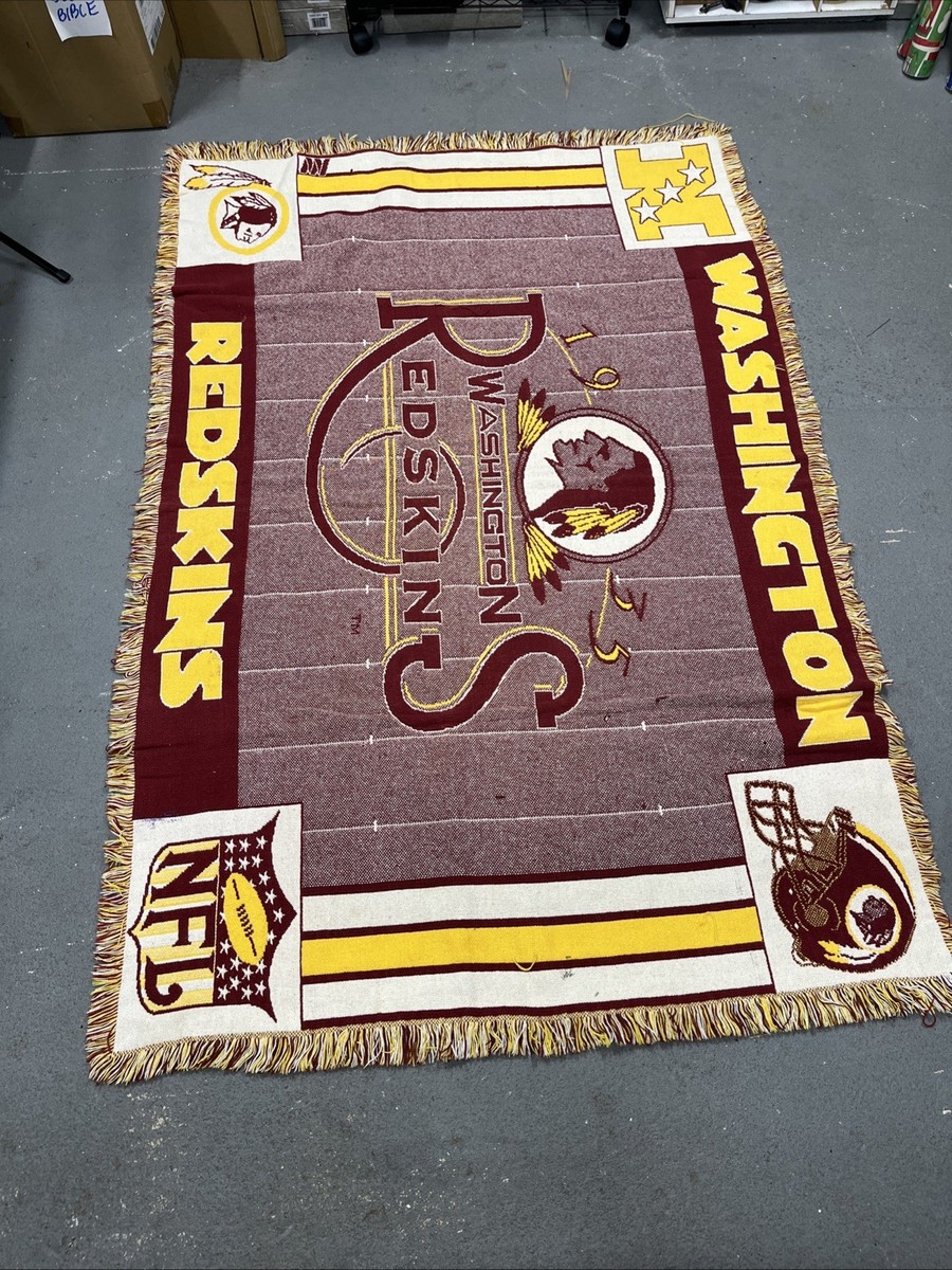 Washington Redskins NFL Vintage Wooven Throw Blanket Tapestry 69