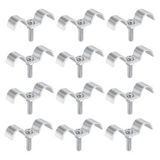 12 Set Stainless Steel Double Line Clamp 12mm 1/2 Inch Auto Fuel Lines Clips