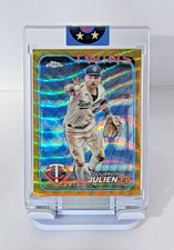 Edouard Julien 2024 Topps Chrome Rookie Gold 🪙 Wave Refractor Rc #/50 Encased