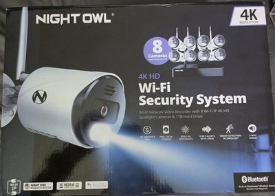 Night Owl CL-BT8WN-18L 4K HD Wi-Fi Security System with 8 Cameras, 1TB HD 