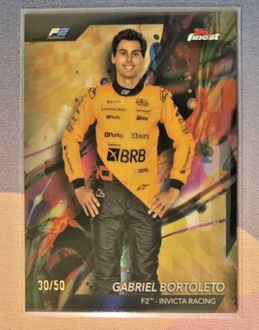 2024 Topps Finest Formula 1 F1 #28 Gabriel Bortoleto Common Gold Refractor /50