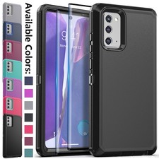 For Samsung Galaxy Note 20 /20 Ultra Case Hybrid Rugged Cover  Tempered Glass