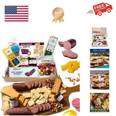 Charcuterie Meat and Cheese Gift Basket, Charcuterie Board Food Items, Food G...