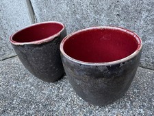 Dean Smith Australian Studio Pottery Pair of Crystalline Glaze Tumblers Vases