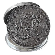 Pisces Zodiac Mermaid Commemorative Coin - Bronze Astrological Challenge Medal