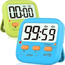 2 Pack Digital Timer for Kids, Magnetic Kitchen Timers Cooking, Egg,...