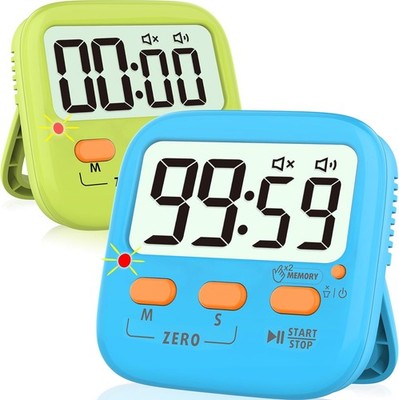 2 Pack Digital Timer for Kids, Magnetic Kitchen Timers Cooking, Egg,... 