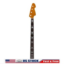 20 Fret Bass Guitar Neck 34inch Maple Rosewood Fretboard Block Yellow Gloss