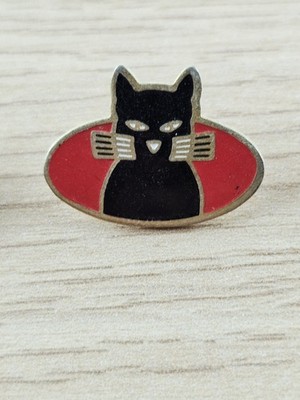 pins Katze stilisiert Metall emailliert Vintage gebraucht