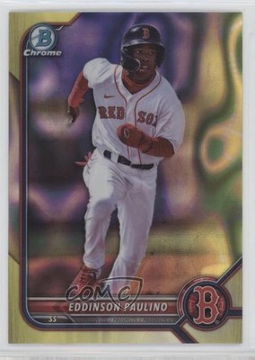 2022 Bowman Draft Chrome Yellow Lava Refractor 57/75 Eddinson Paulino 0o83