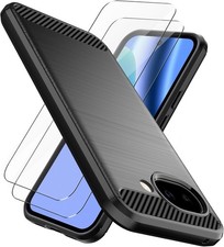 Case For Google Pixel 10A 10 Pro XL 9 Carbon Gel Phone Cover+Screen Protector