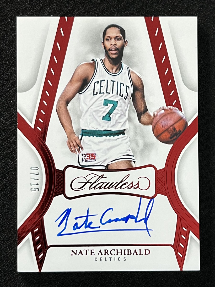 7/15 JSY# 1/1 ! 2024-25 Panini Flawless Nate Archibald #FA-NAC Ruby Auto Celtics view 1