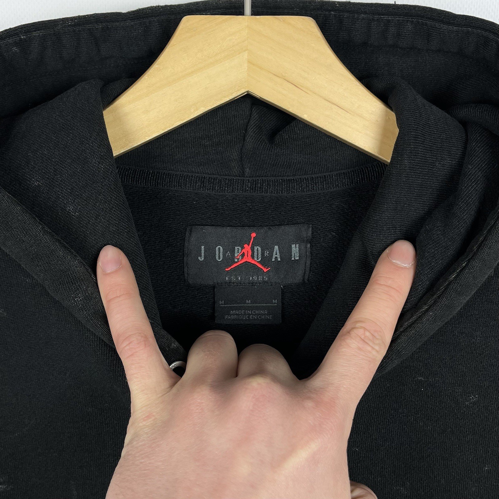 Air Jordan Essential Statement Washed Hoodie Blac… - image 13