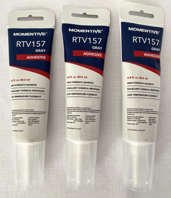 Lot of 3 Momentive RTV157  Gray High Strength Adhesive  - 2.8 oz