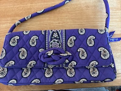 Vera Bradley Simply Violet Knot Just a Clutch Purple Purse ~ Shoulder Bag