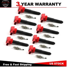 8 Pack For 2008-2016 Porsche Panamera 4.8L V8 Ignition Coil and Spark Plug UF660