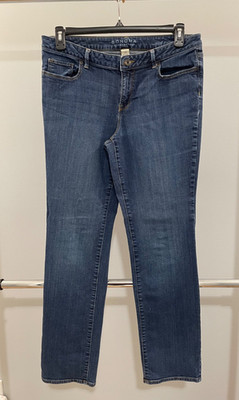 Sonoma Life & Style Women's 12 Mid Rise Straight Medium Wash Denim w/Stretch