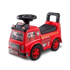 Kid Ride On Fire Truck Push Along Toy Stroller for Toddler 1-3 Years Red 48.5 lb