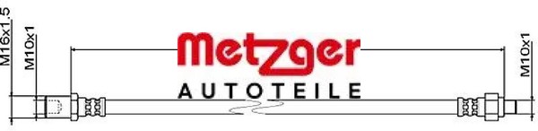 Metzger 4111495 Bremsschlauch FüR Iveco-image