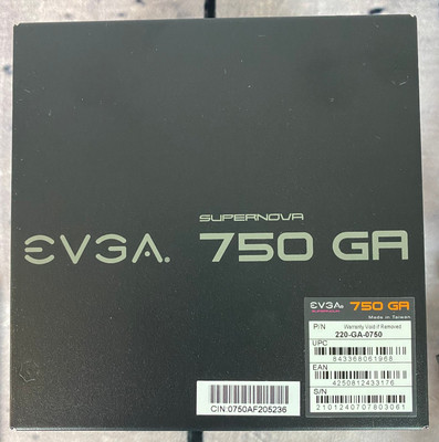 EVGA 750W Super Nova GA Power Supply Modular 80 Gold