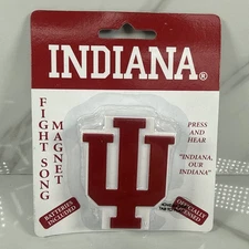 Indiana Hoosiers Fight Song Press & Hear Sound Magnet Pin Official Licensed NEW