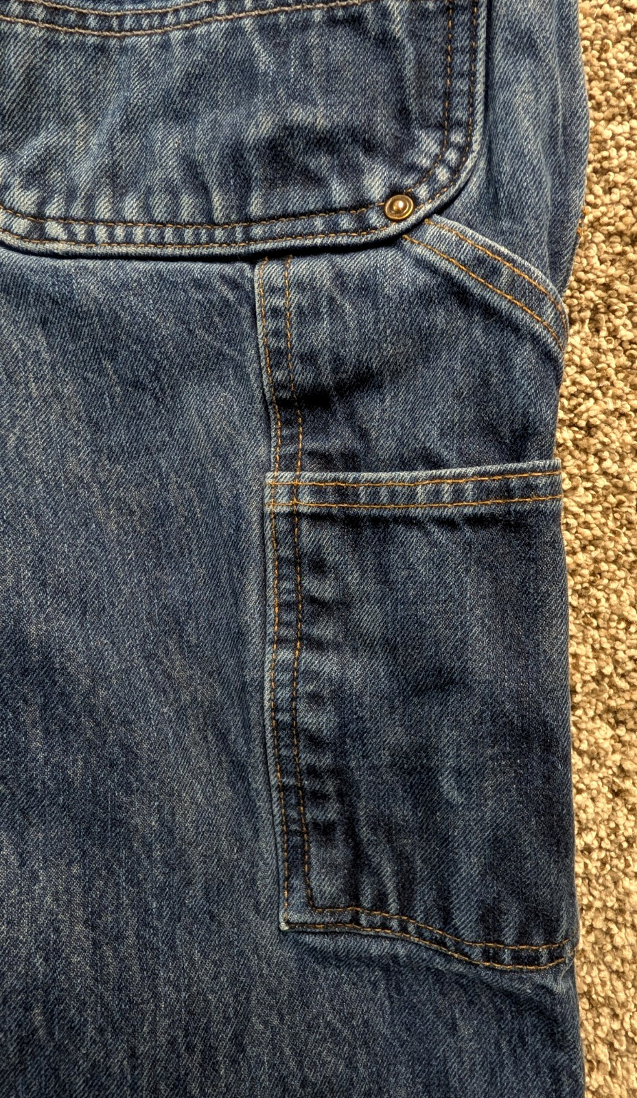 Carhartt Double Knee Jeans Mens 30x32 Distressed Dark Wash Relaxed Fit thumbnail 12