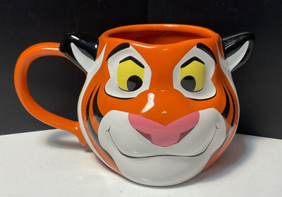 Disney Aladdin Rajah Orange White Tiger Collector 3D Ceramic Mug Cup w/ TAG
