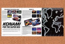 Konami NES Games Original 1991 2-Part Foldout Poster 10.5" x 22"