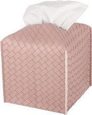 Tissue Box Cover PU Leather Tissue Holder Square Facial Tissue Case Facial Paper
